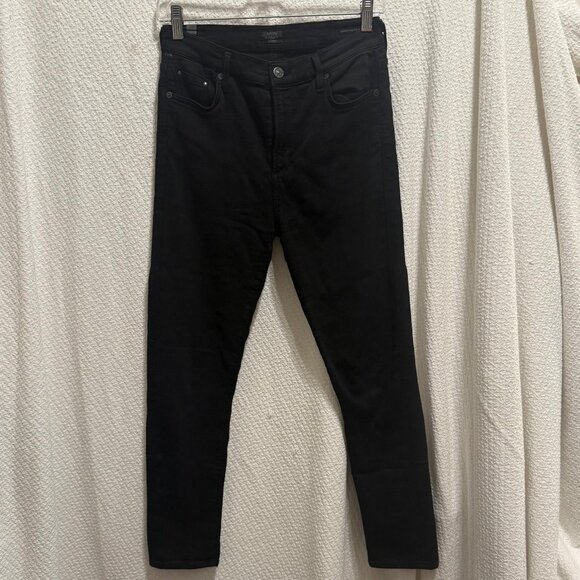 Citizens of Humanity Rocket crop high rise skinny jeans Black Size 29 - Picture 2 of 9
